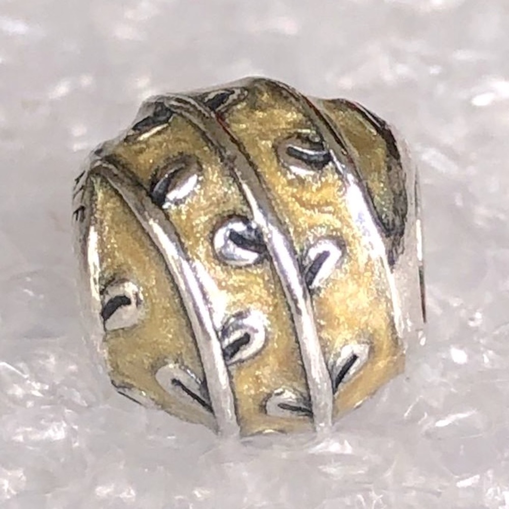 Authentic Pandora Beige Vines Enamel Sterling Silver Charm Retired 790525EN19